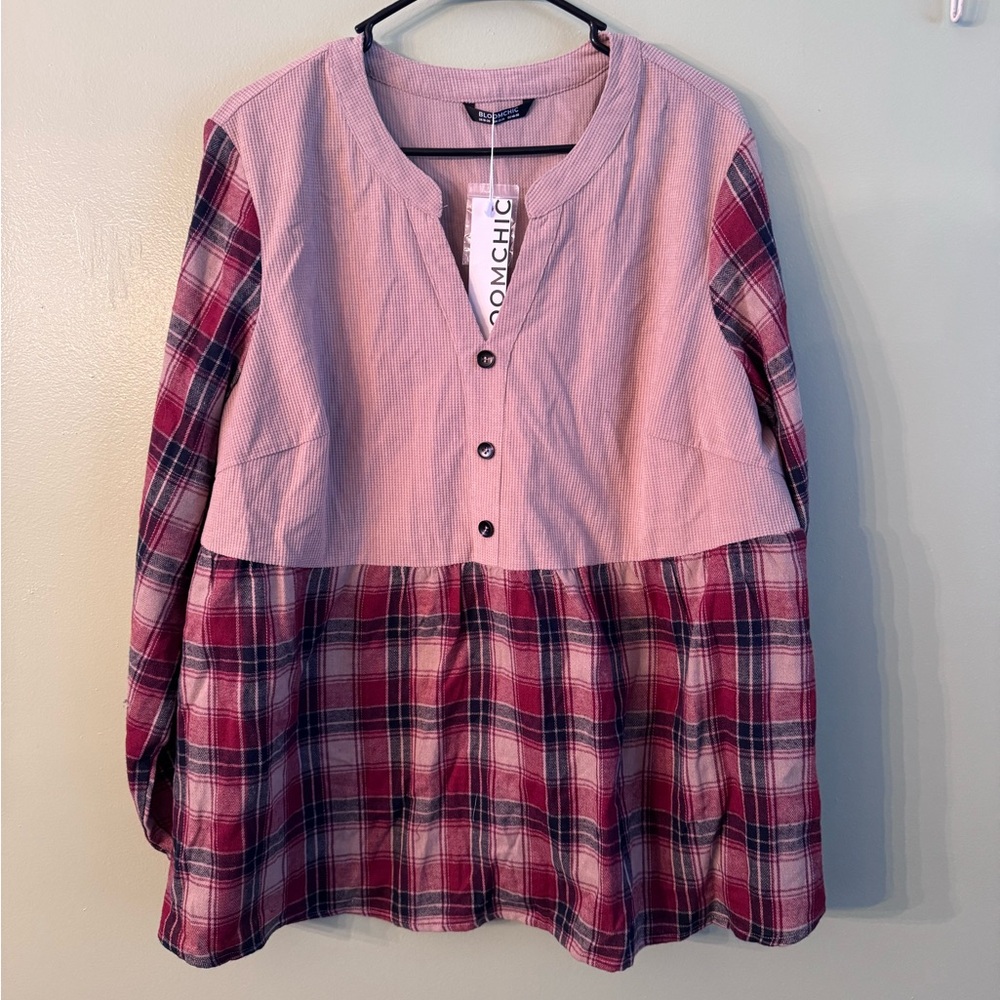 Bloomchic NWT Flannel Shirt Blouse - US 18-20
